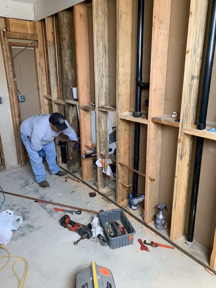Commercial rough-in plumbing for Gas Line Repair in Bradshaw